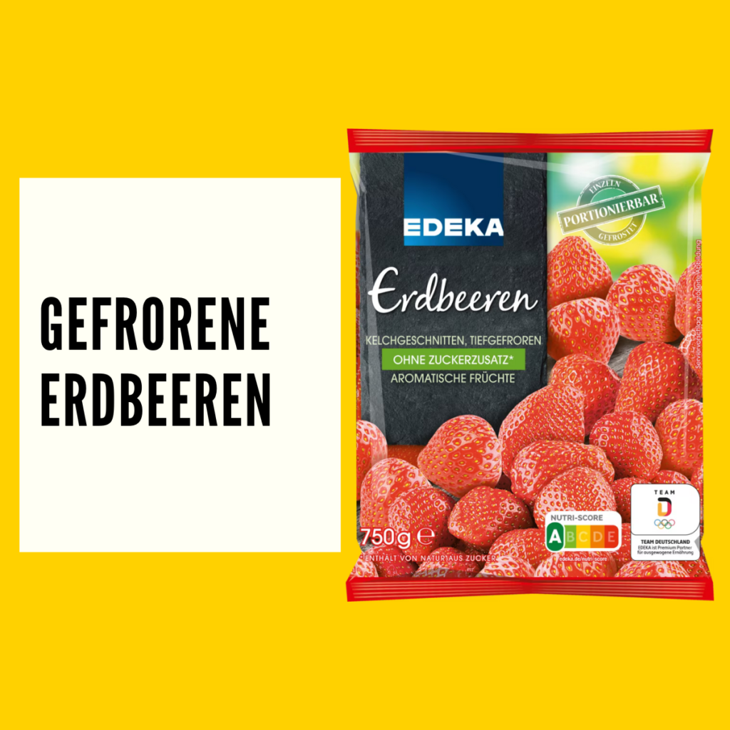 Gefrorene Erdbeeren für Hunde