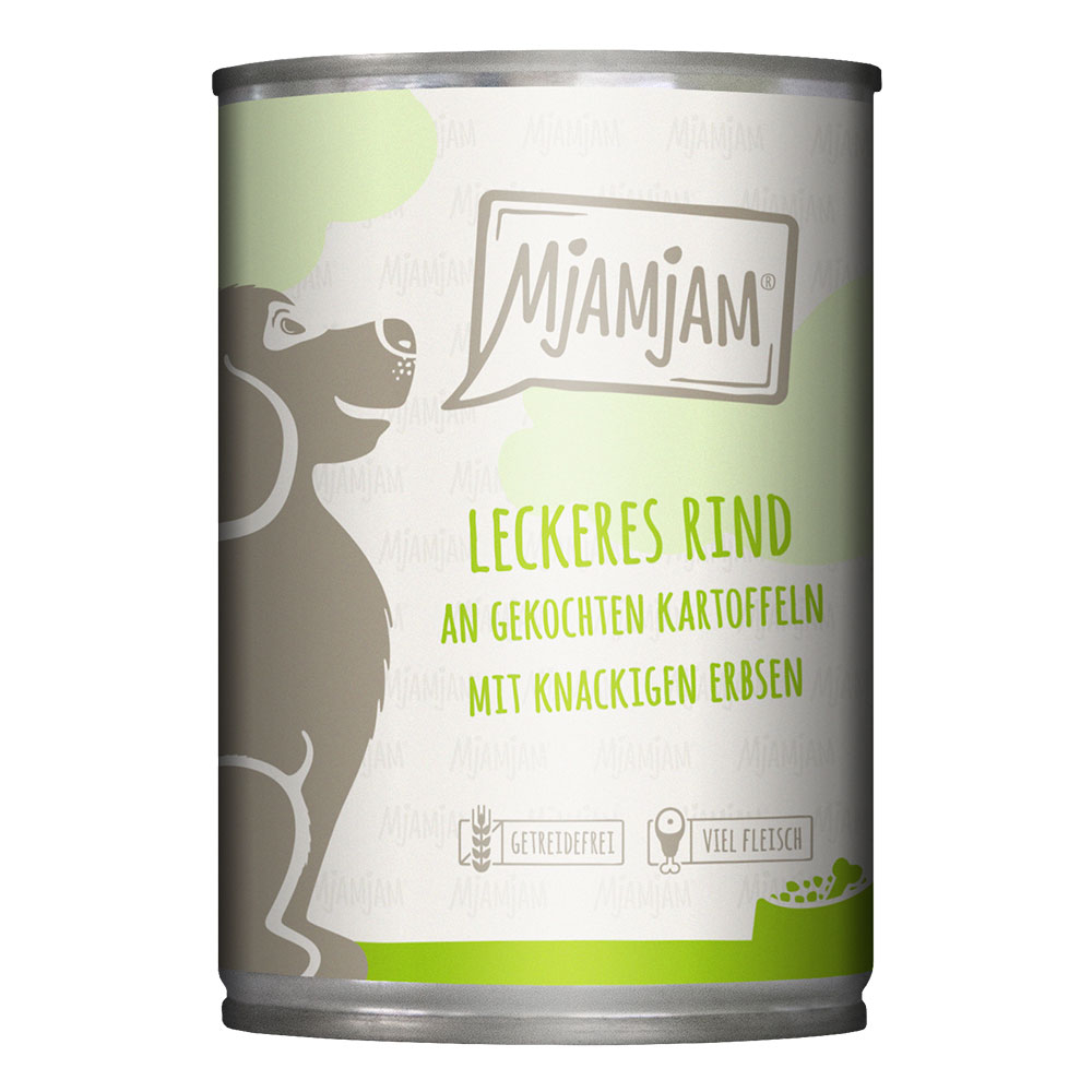 "leckeres Rind" ist eine Hundefutter Sorte von MjAMjAM, die wir für euch getestet haben. 